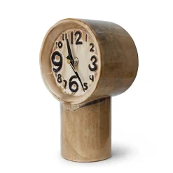 Horloge Rétro en céramique - h 23,5 cm - Crème