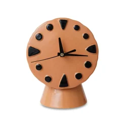 Horloge Rétro en céramique - h 20,8 cm - Pêche