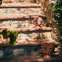 Horloge Rétro en céramique - h 20,8 cm - Pêche