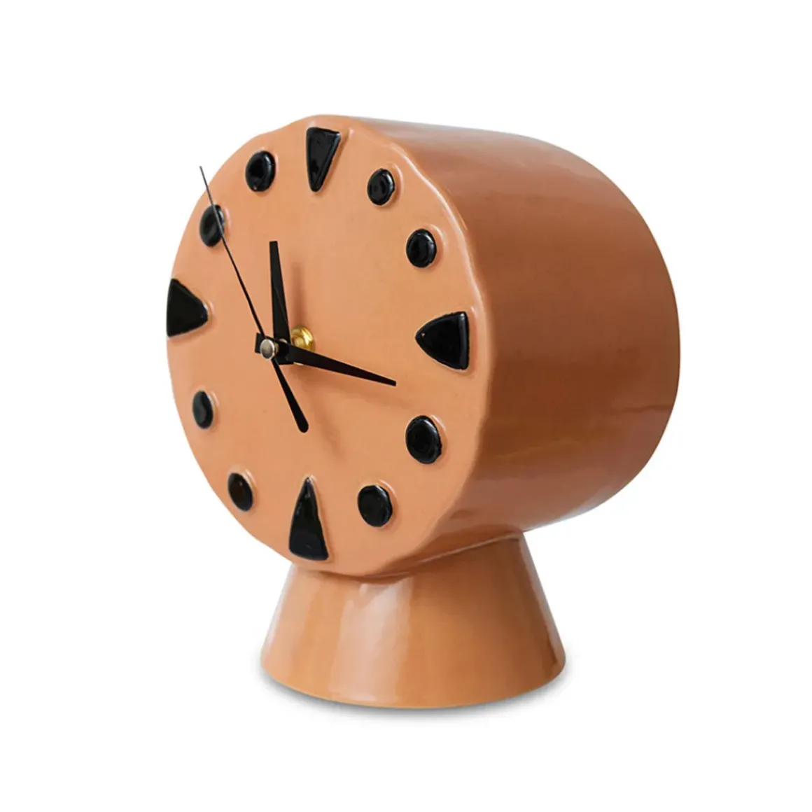 Horloge Rétro en céramique - h 20,8 cm - Pêche