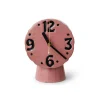 Horloge Rétro en céramique - h 16,2 cm - Rose