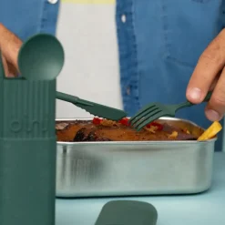 Kit de couverts réutilisables et nomades en matière biosourcée