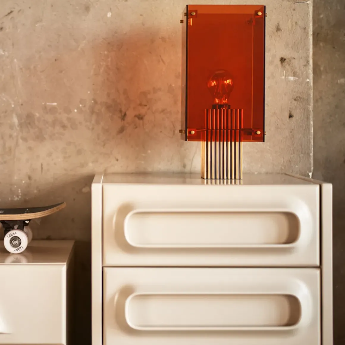 Lampe de table Corner - h 35,5cm - Orange