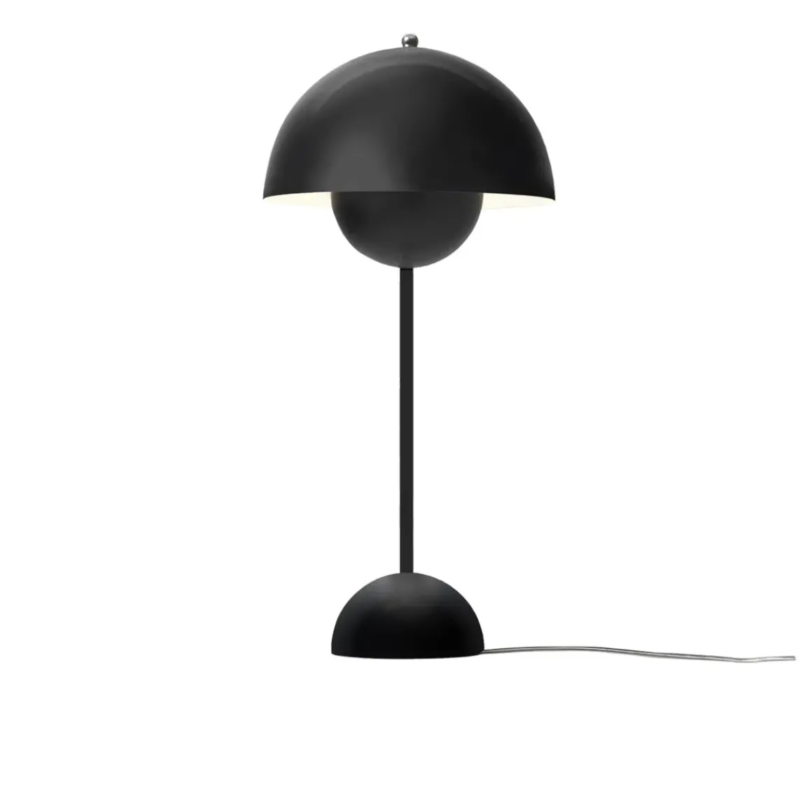 Lampe Flowerpot Noir mat VP3 by Verner Panton