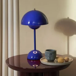 Lampe à poser Flowerpot VP9 Sans fil - Bleu cobalt
