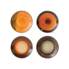 Lot de 4 Soucoupes Roasts en Céramique 70'S - 11.5 x 1.8 cm