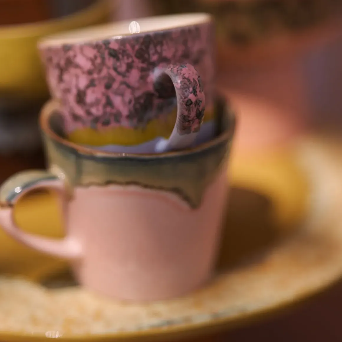 Lot de 4 Tasses à Café Americans Radiant 70's - 11,5 cm x 8,5 cm