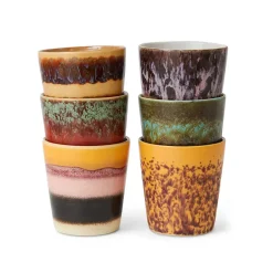 Lot de 6 Tasses à Café Valley 70's - Ø 7,5 cm