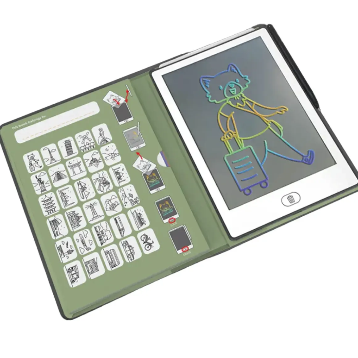 Mini Tablette à Dessin Kidydraw Voyages
