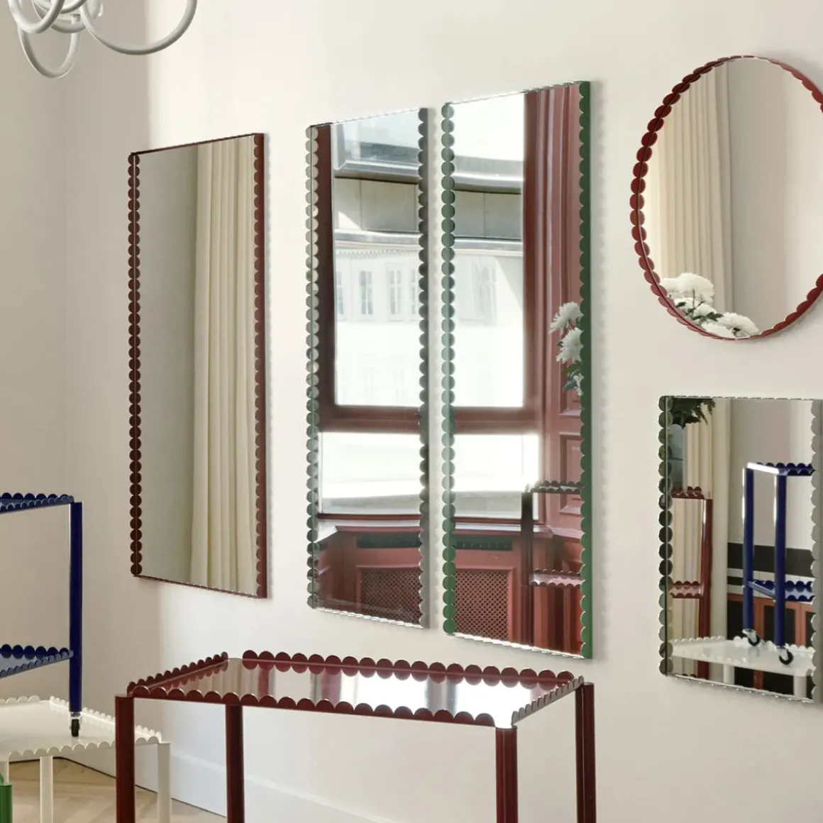 Miroir Arcs Rectangle - 133 x 72 cm - Bordeaux