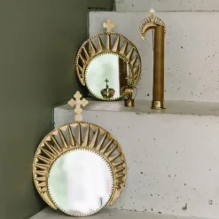 Miroir Exvoto Couronne - 15.5 × 19.5 cm