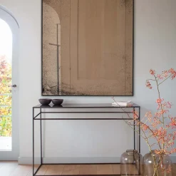 Miroir rectangulaire vieilli - h 153 x 122 cm - Bronze
