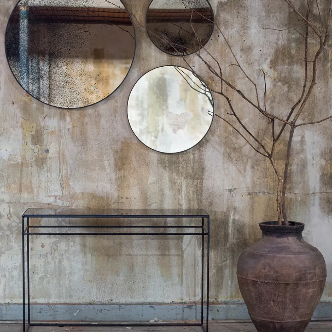 Miroir vieilli - Ø 92 cm