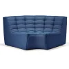Module d'angle arrondi canapé N701 - Bleu