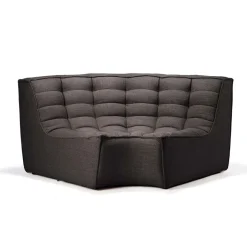 Module d'angle arrondi canapé N701 - Gris foncé