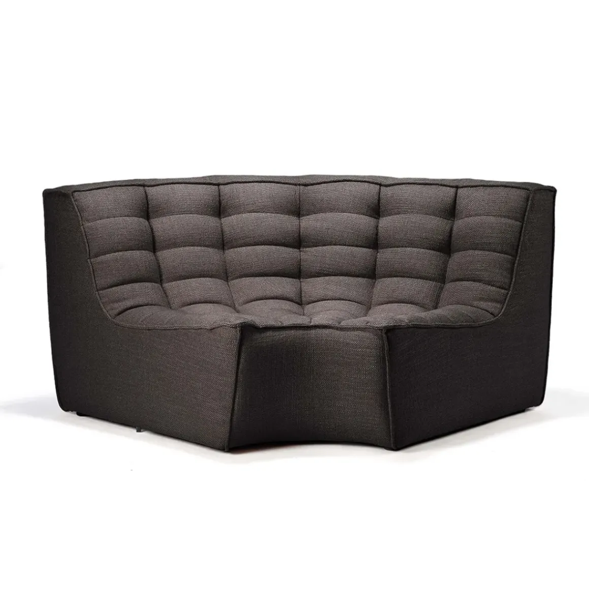 Module d'angle arrondi canapé N701 - Gris foncé