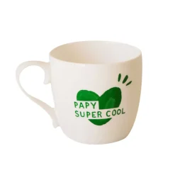 Mug C?ur Papy Super Cool - Vert Sapin