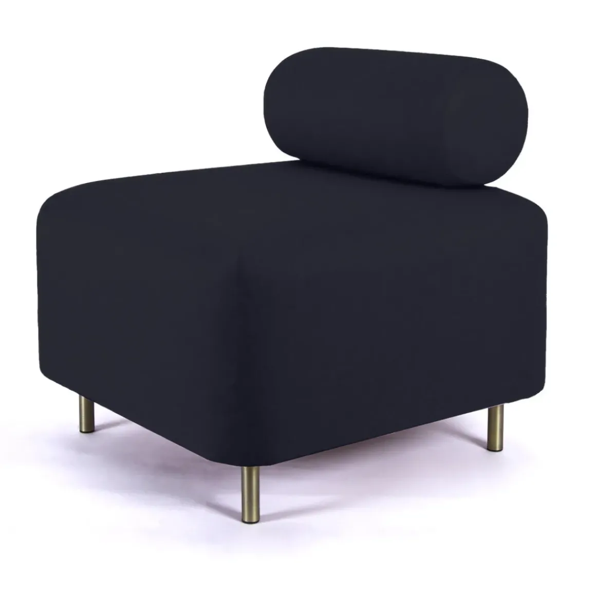 Ottoman Bovari Velours Bleu Nuit Riviera 79