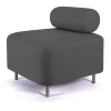Ottoman Bovari Velours Gris Riviera 95