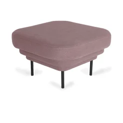 Ottoman Cornice velours rose u0026 métal noir