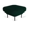 Ottoman Cornice velours vert canard u0026 métal noir