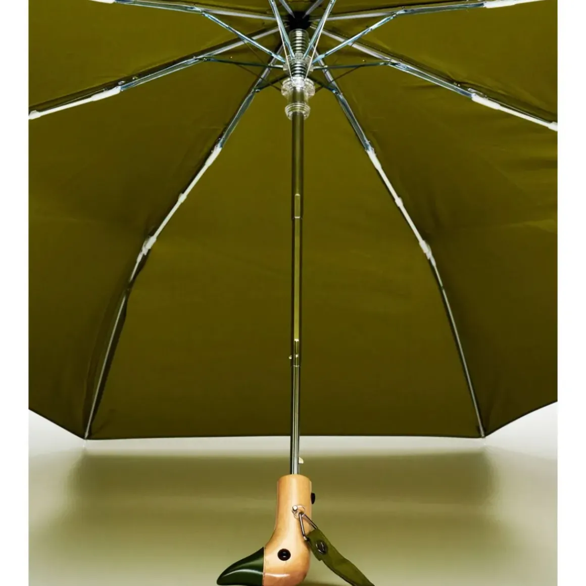 Parapluie à manche Tête de Canard - Olive
