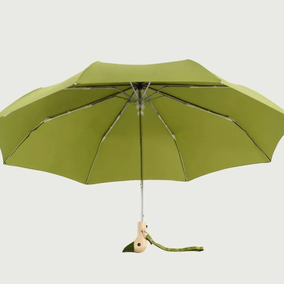 Parapluie à manche Tête de Canard - Olive