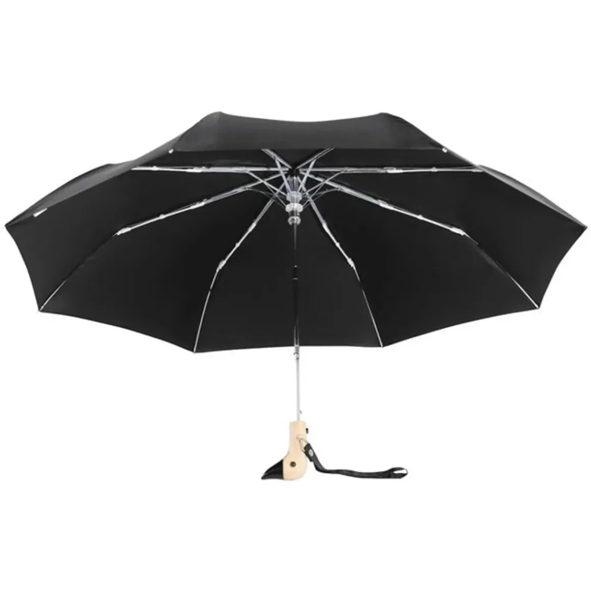 Parapluie à manche Tête de Canard - Noir