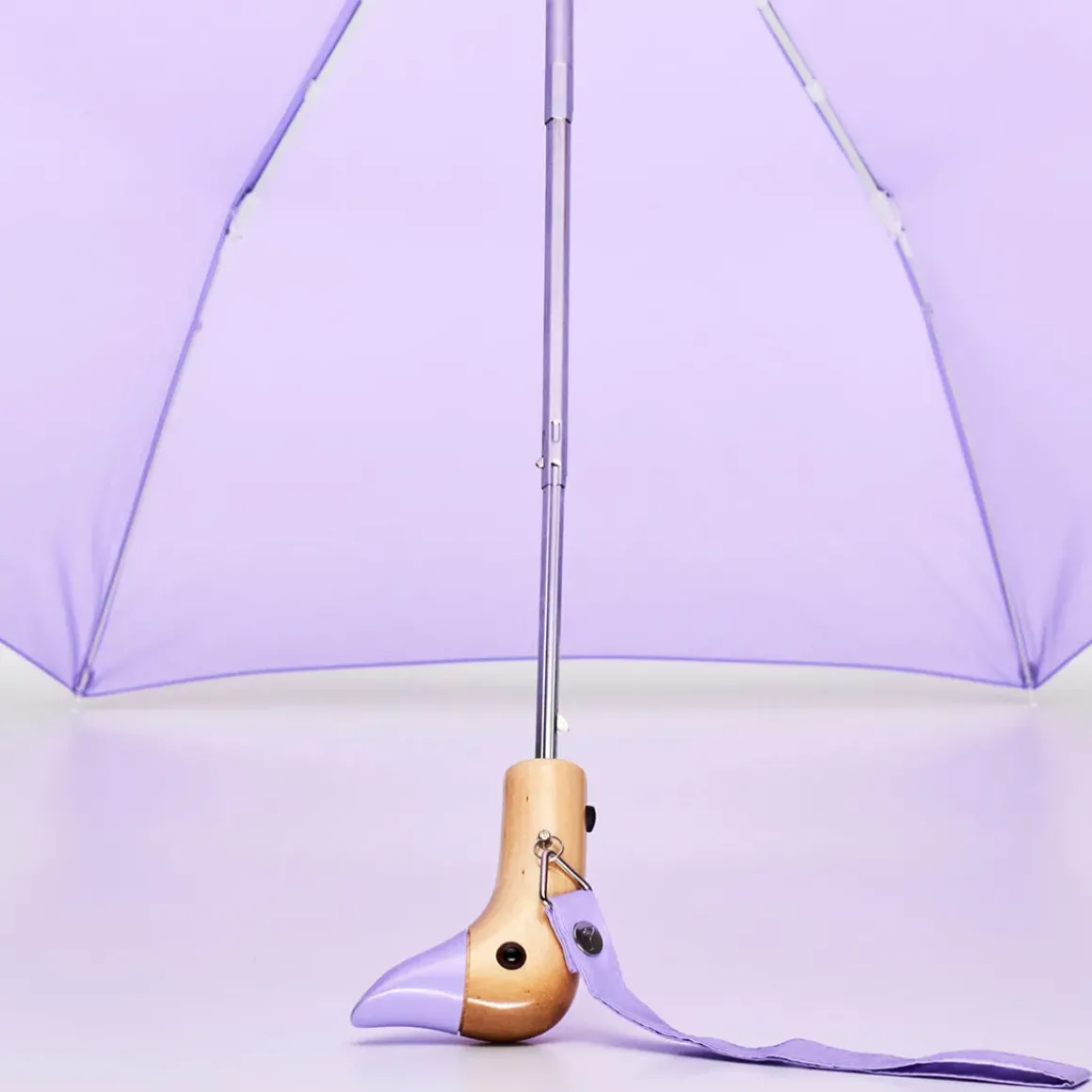 Parapluie à manche Tête de Canard - Lilas