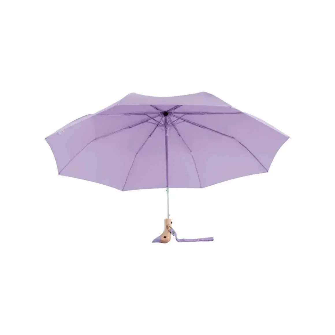 Parapluie à manche Tête de Canard - Lilas