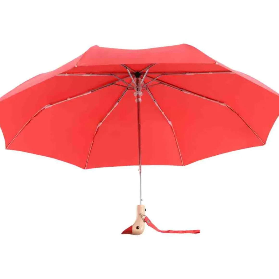 Parapluie à manche Tête de Canard - Rouge