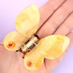 Pince à Cheveux Papillon - Jaune