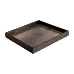 Plateau carré en miroir - Bronze