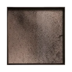 Plateau carré en miroir - Bronze
