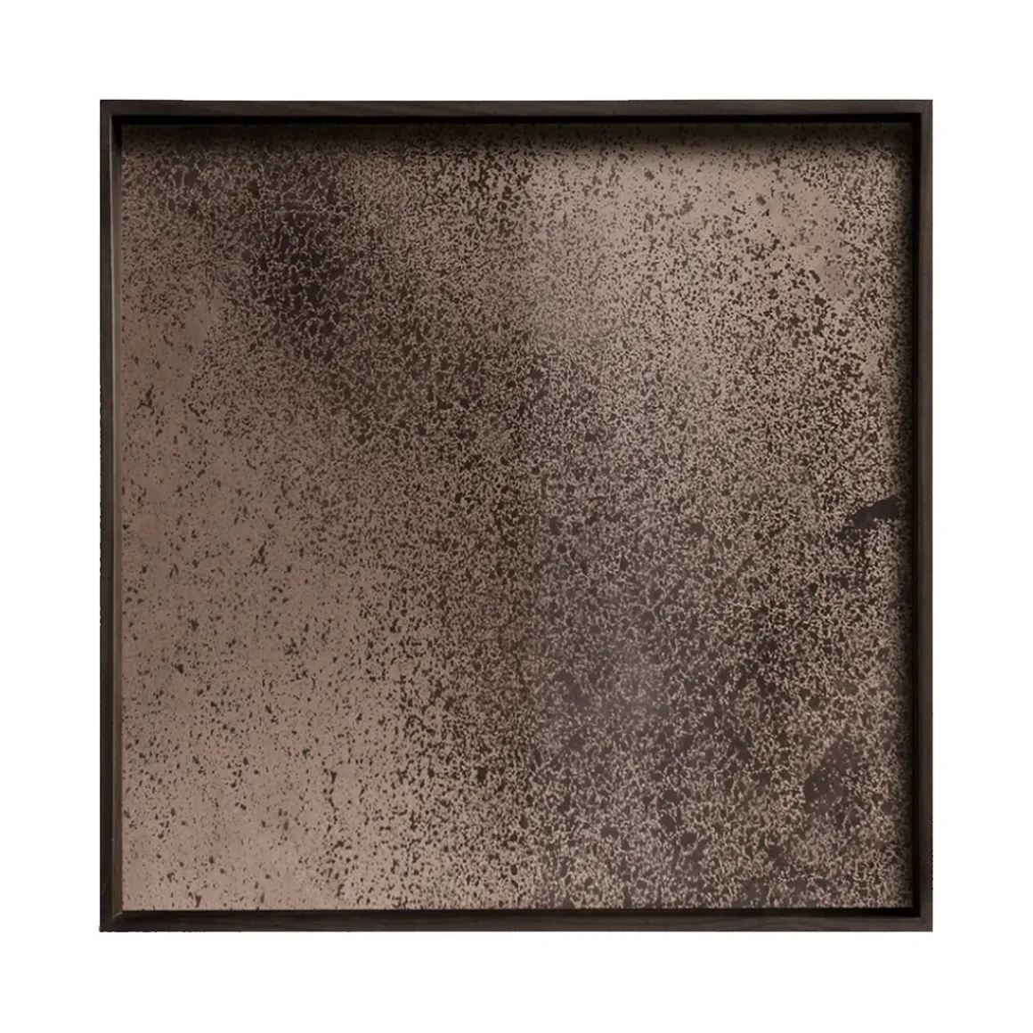 Plateau carré en miroir - Bronze