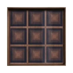 Plateau carré en verre Ink Squares
