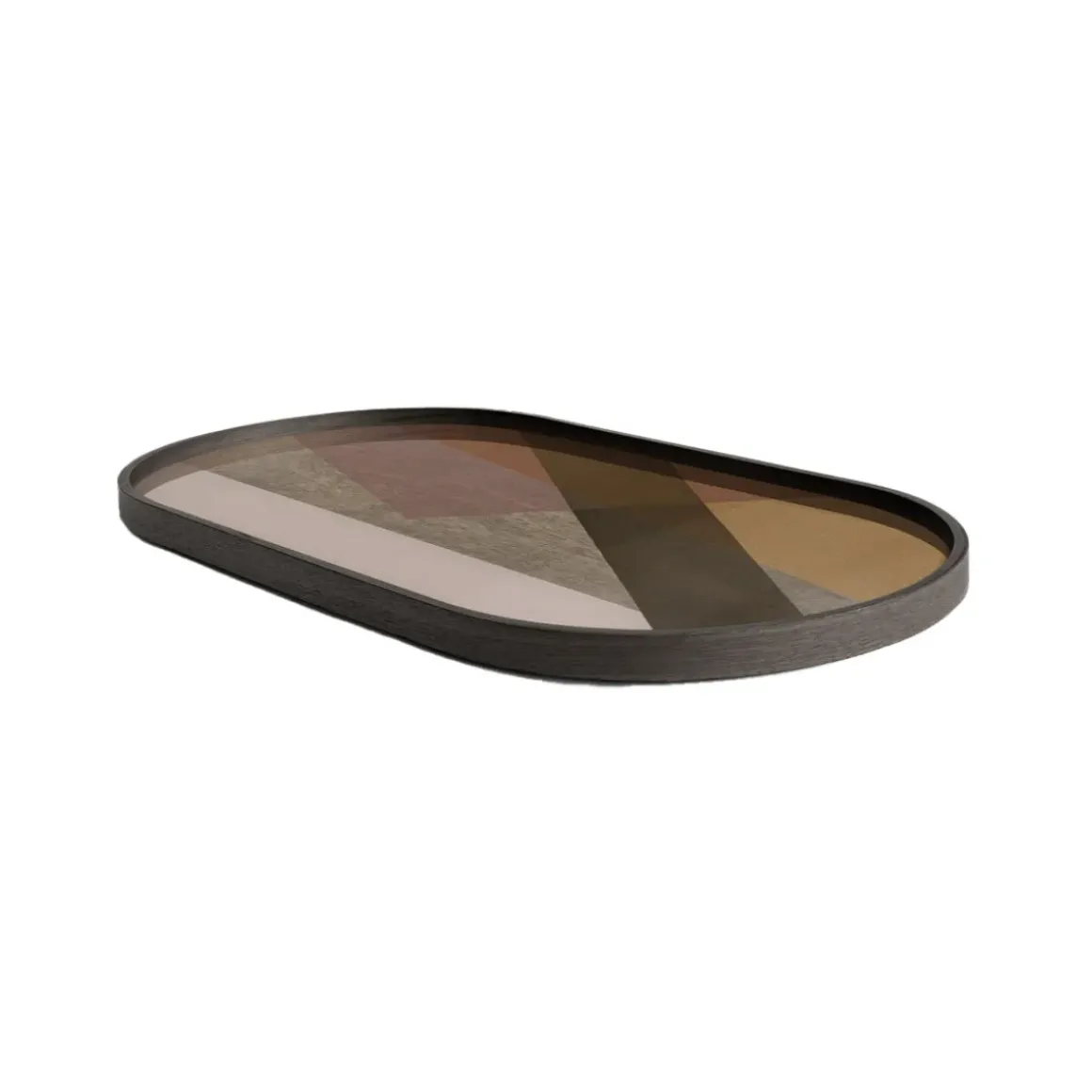 Plateau en verre - Angle - Ovale