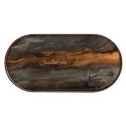 Plateau en verre - Bronze Organic - Oblong - 71 x 36 cm