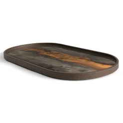 Plateau en verre - Bronze Organic - Oblong - 71 x 36 cm