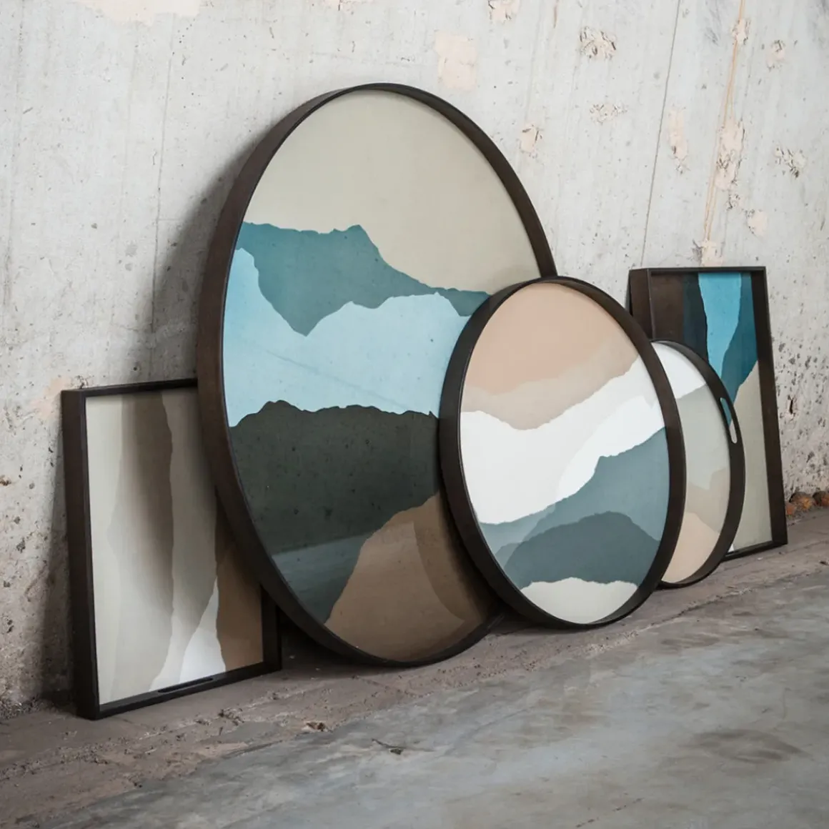 Plateau en verre - Slate Wabi Sabi - Ø 92 cm