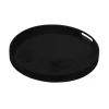 Plateau miroir fortement vieilli Charbon - Ø 48 cm