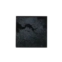 Plateau miroir vieilli carré - Charbon - 37 x 37 cm
