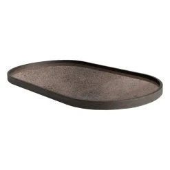 Plateau ovale en miroir - Bronze