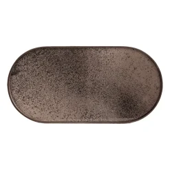Plateau ovale en miroir - Bronze
