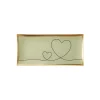 Plateau Rectangle L - C?ur - Blanc - 10 x 21 cm