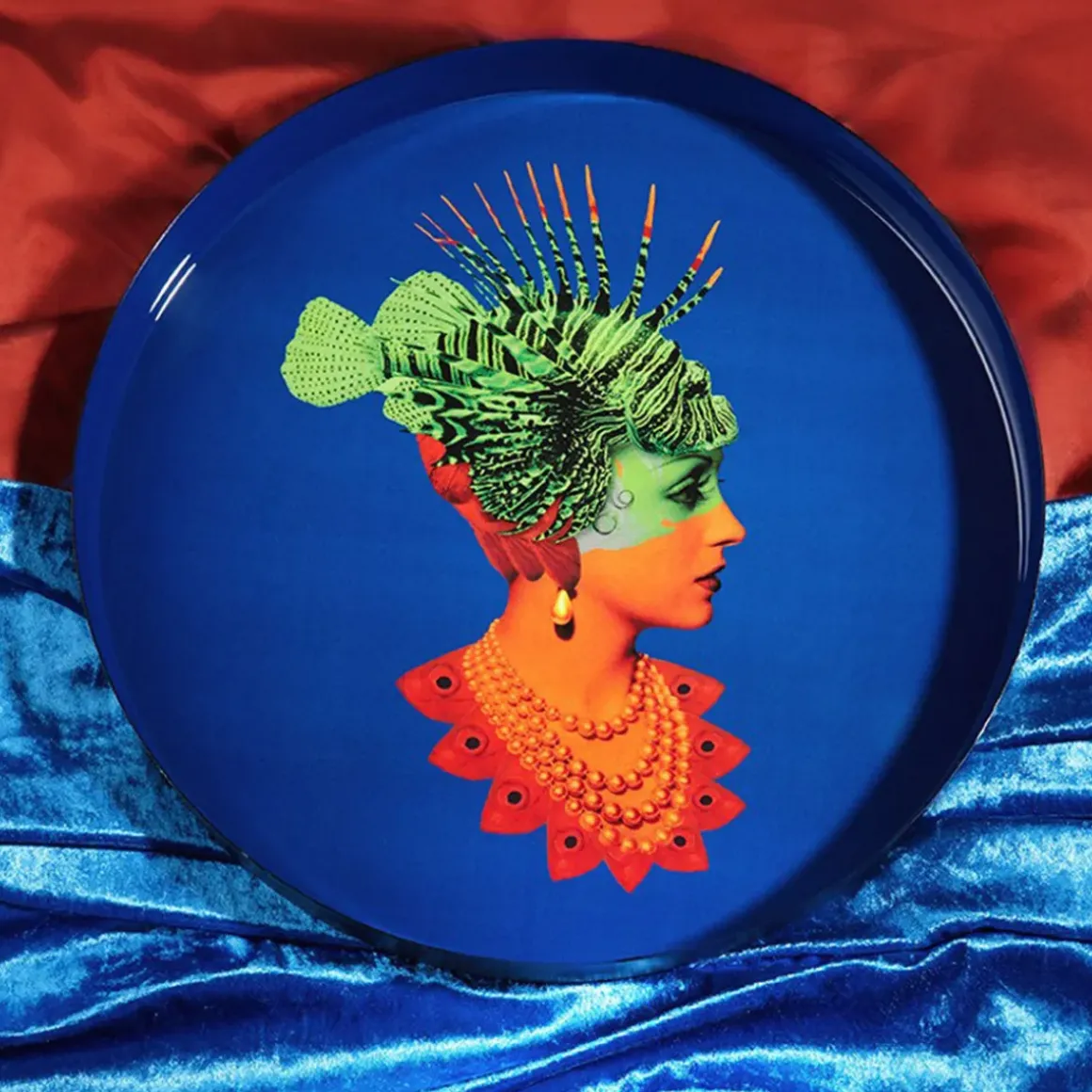 Plateau rond Rascaqueen en fer - Ø 33 cm