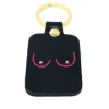 Porte-clés Boobs en cuir - Noir