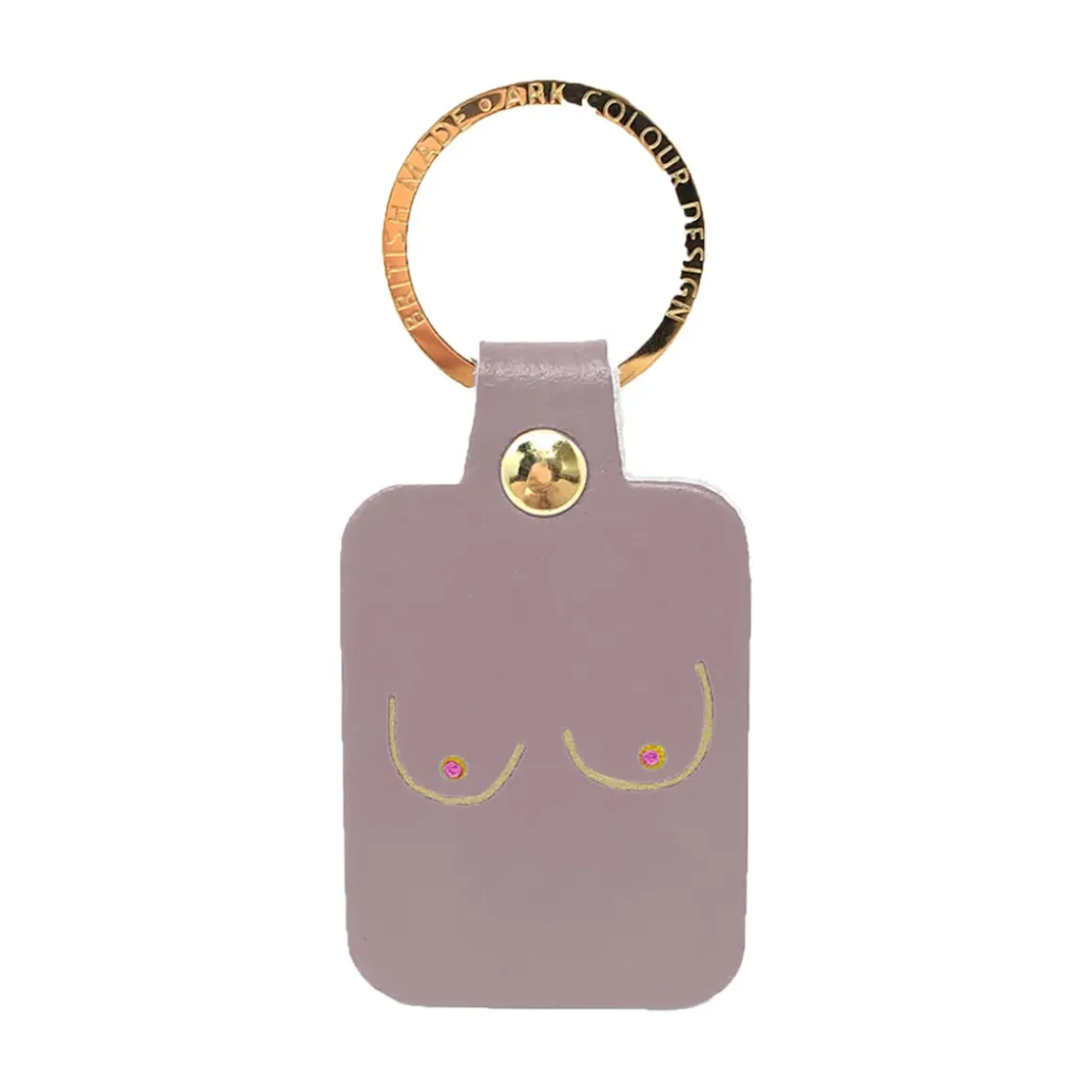 Porte-clés Boobs en cuir - Nude