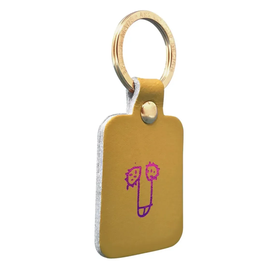 Porte-clés Zizi Cuir Moutarde