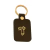 Porte-clés Zizi en cuir - Noir